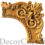 Декоративний різьблений кутовий елемент No32